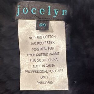 100% dyed rabbit fur knitted infinity scarf.  8” wide and 27.5”+27.5”long. NWOT